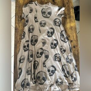 Nununu beige Skull Print Dress